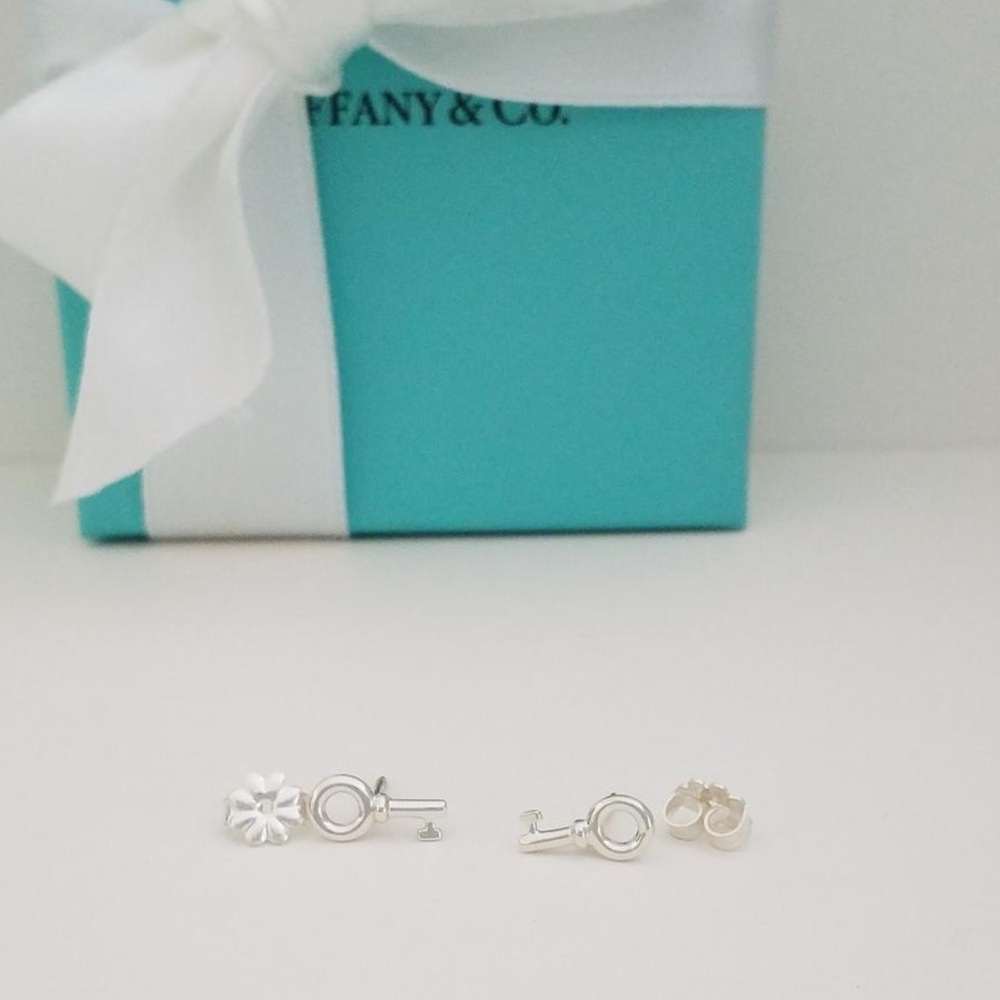 Tiffany and Co mini key earrings
